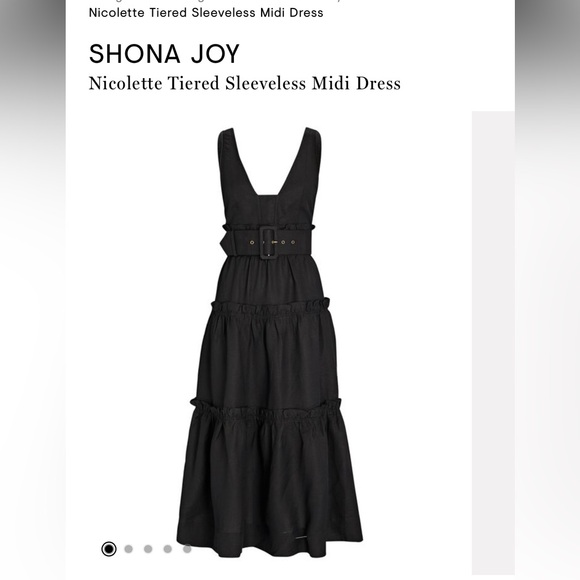 SHONA JOY NICOLETTE LINEN TIERED MIDI DRESS - Picture 8 of 8
